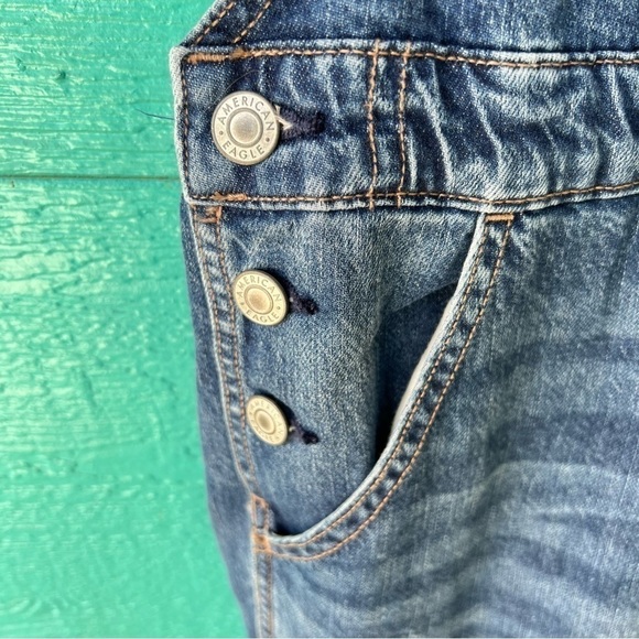 AMERICAN EAGLE 90’s BAGGY DENIM JEAN OVERALLS SIZE MEDIUM NWT - Picture 6 of 15